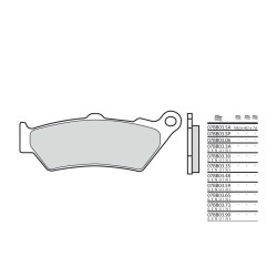 Plaquettes de frein BREMBO route métal fritté - 07BB03LA