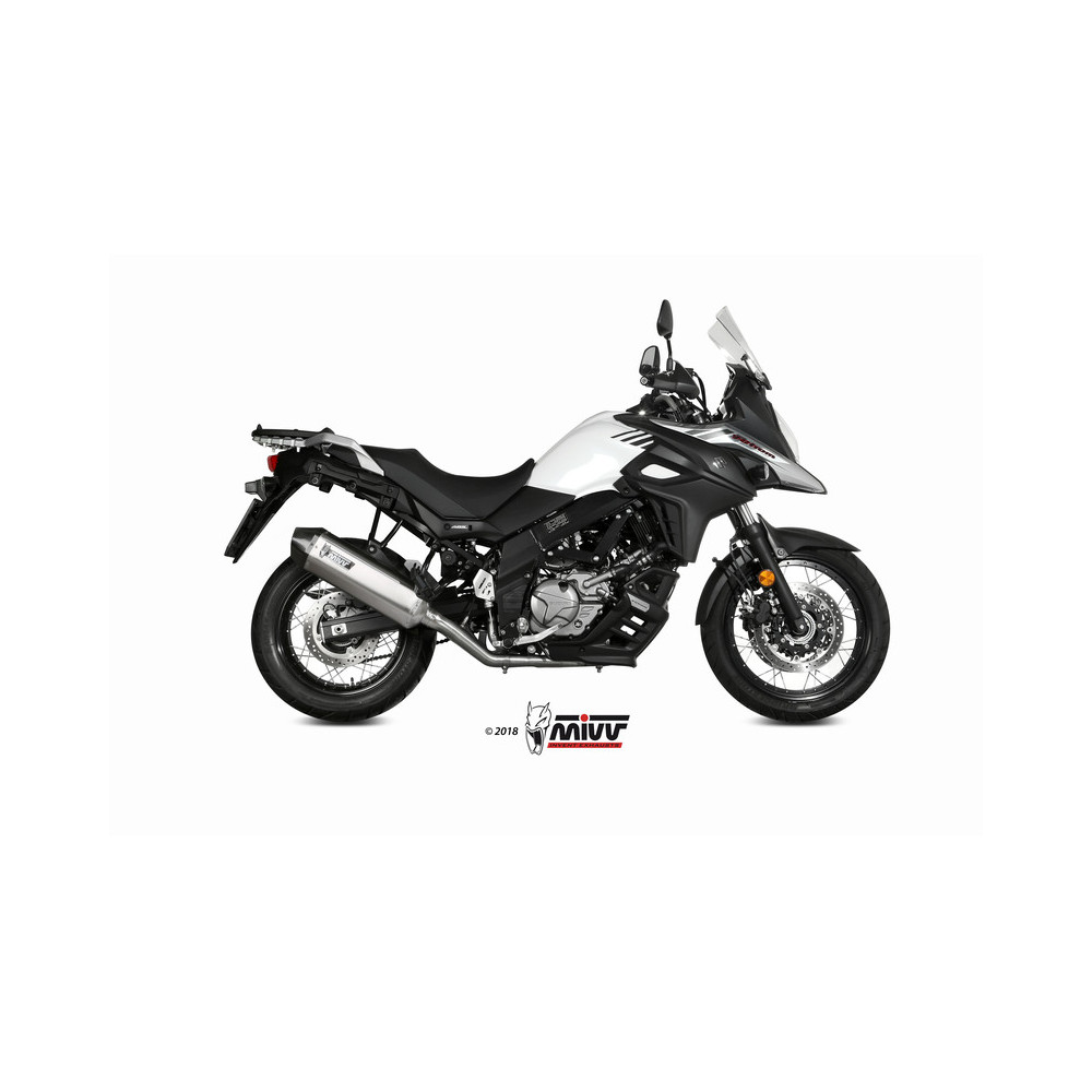 Silencieux MIVV Speed Edge inox/casquette carbone Suzuki DL650 V-Strom