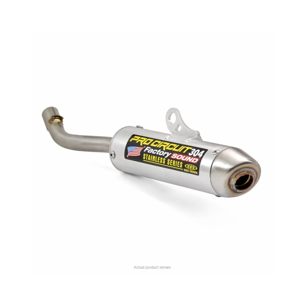 Silencieux PRO CIRCUIT 304 alu brossé/casquette inox Yamaha YZ125