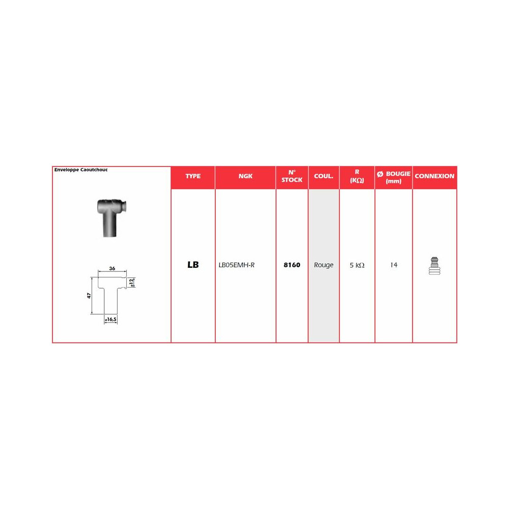 Anti-parasite NGK Rouge - LB05EMH-R