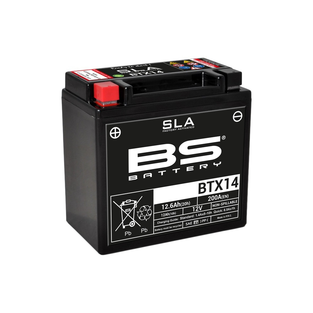 Batterie BS BATTERY SLA sans entretien activé usine - BTX14