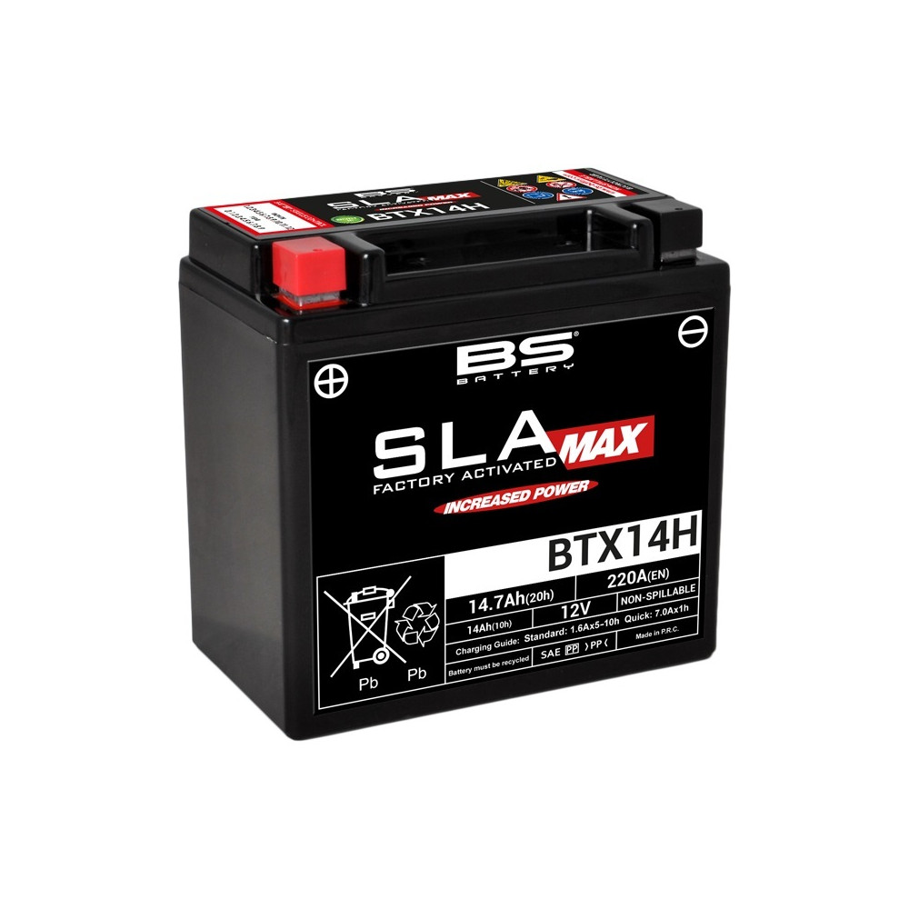 Batterie BS BATTERY SLA Max sans entretien activé usine - BTX14H