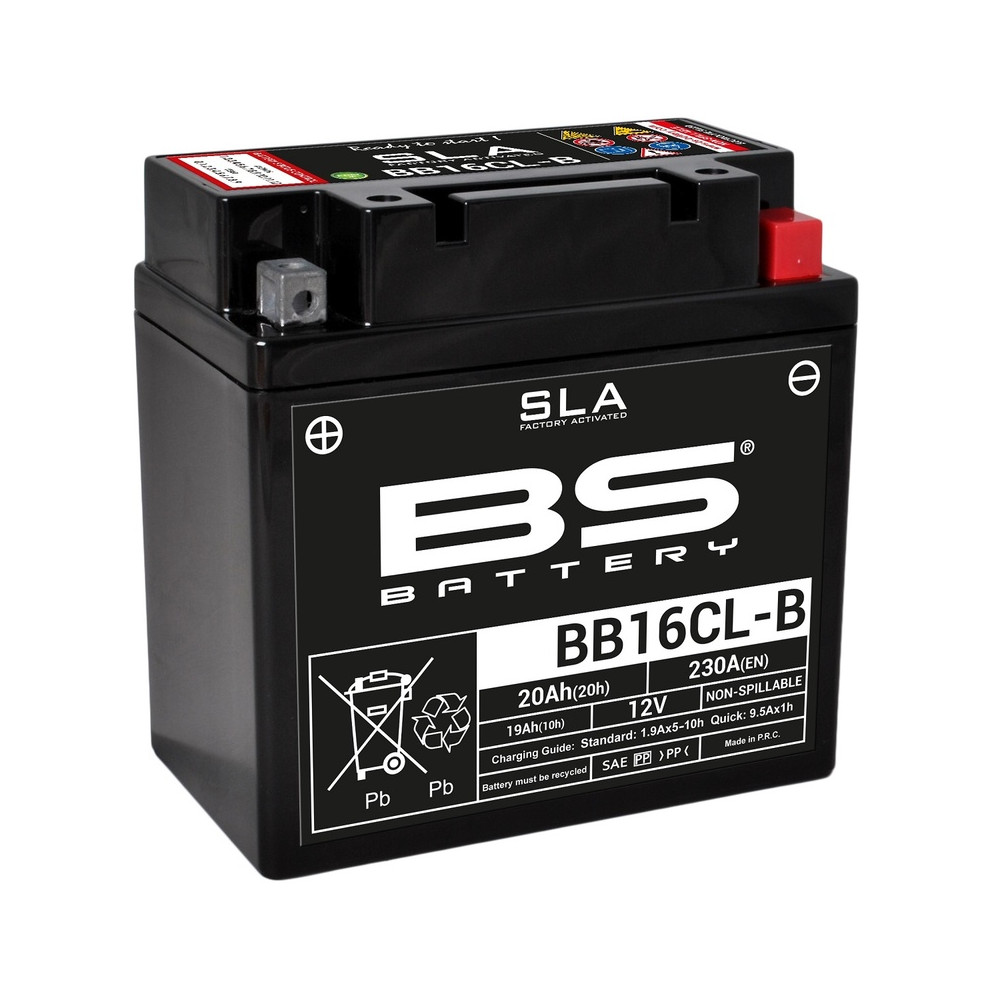 Batterie BS BATTERY SLA sans entretien activé usine - BB16CL-B