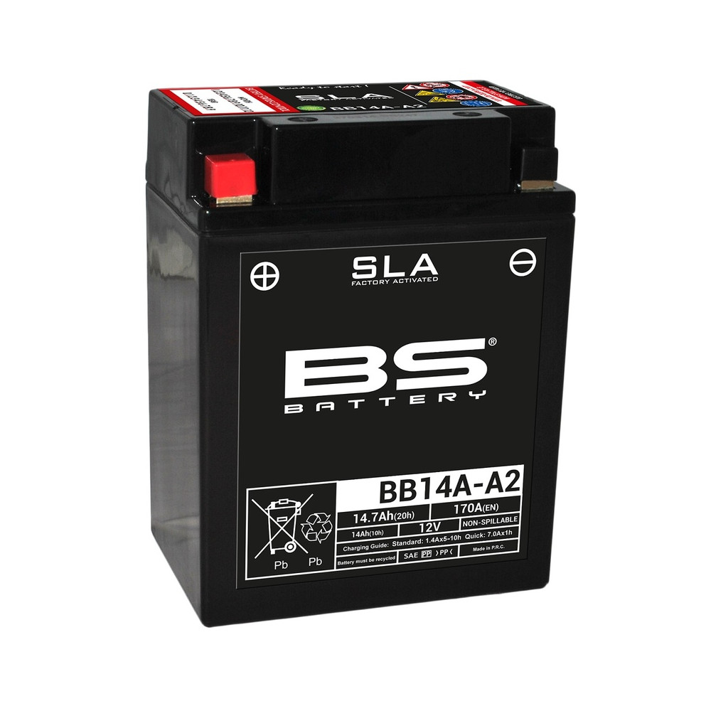 Batterie BS BATTERY SLA sans entretien activé usine - BB14A-A2