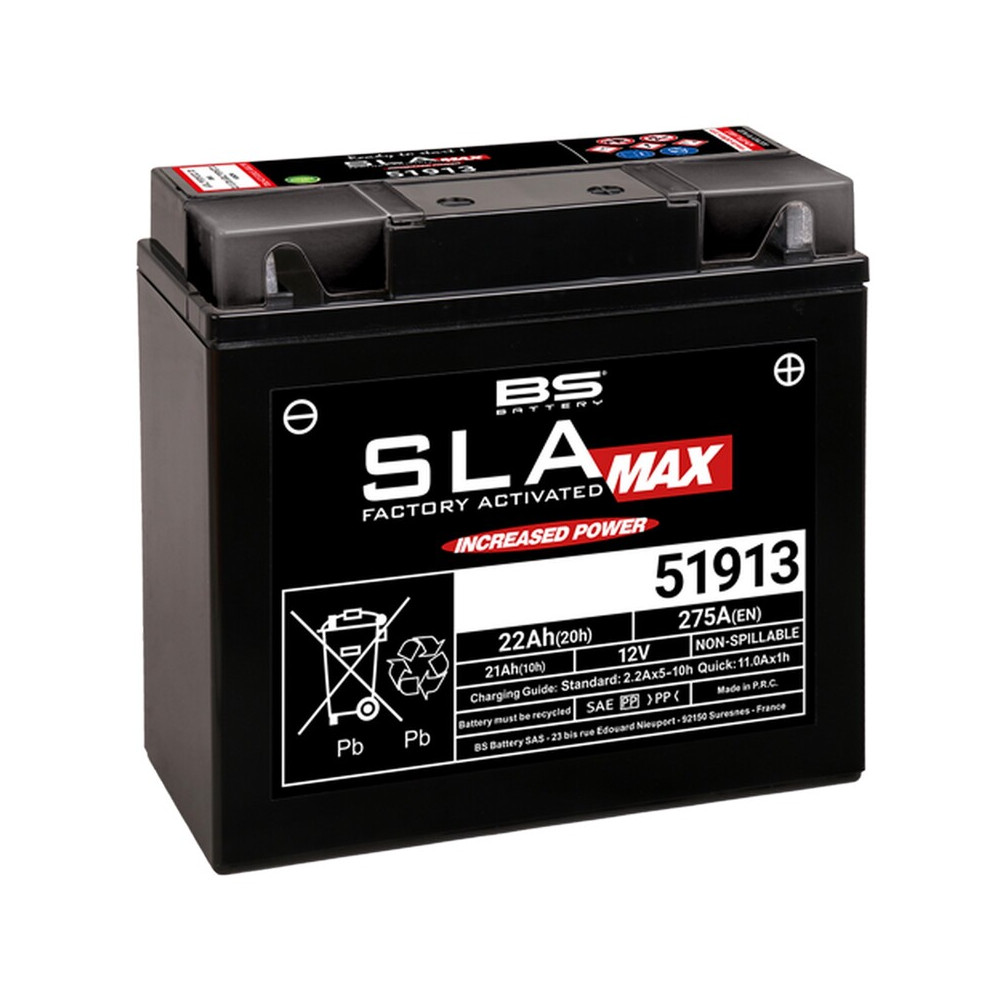 Batterie BS BATTERY SLA Max sans entretien activé usine - 51913