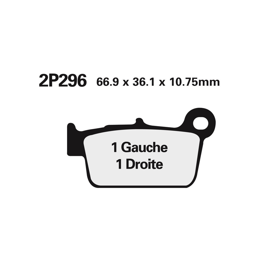 Plaquettes de frein NISSIN route /Off-Road métal fritté - 2P-296ST-MX