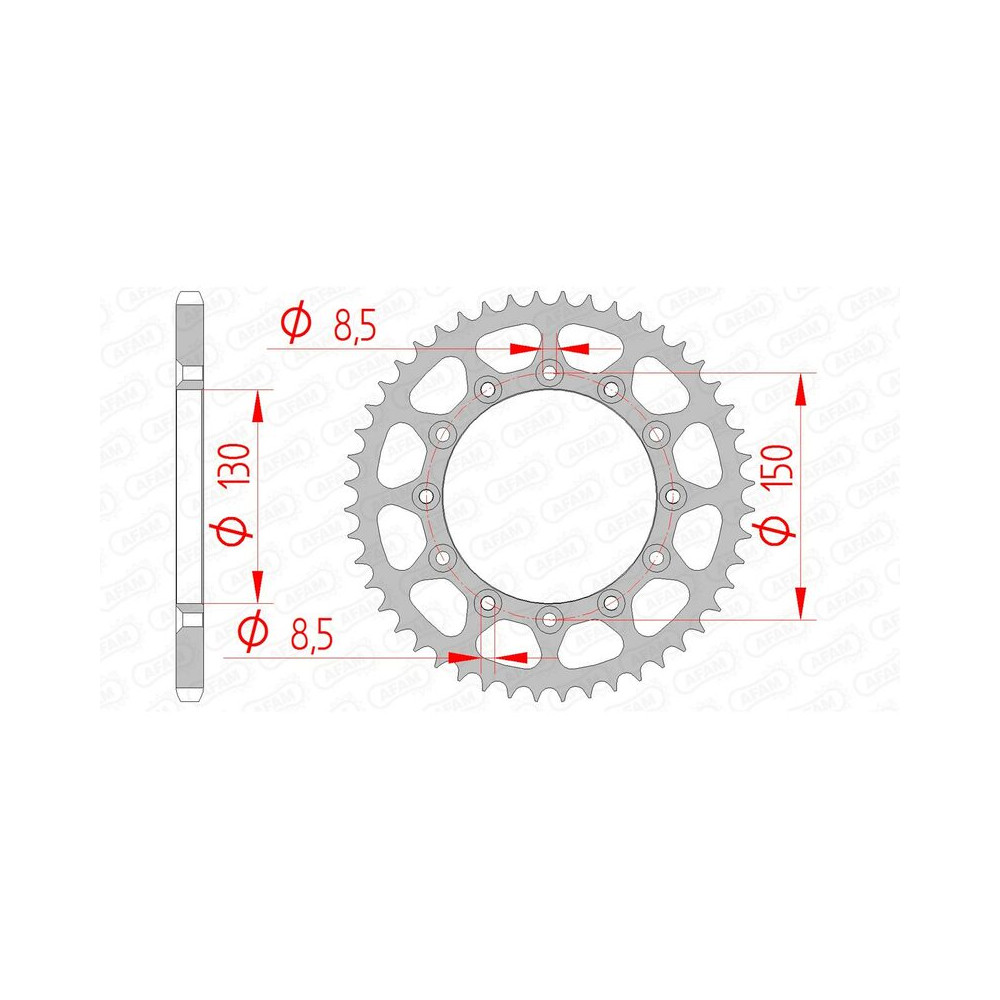 Couronne AFAM acier anti-boue 12323 - 520