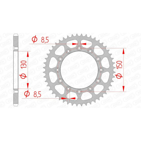 Couronne AFAM acier anti-boue 12323 - 520