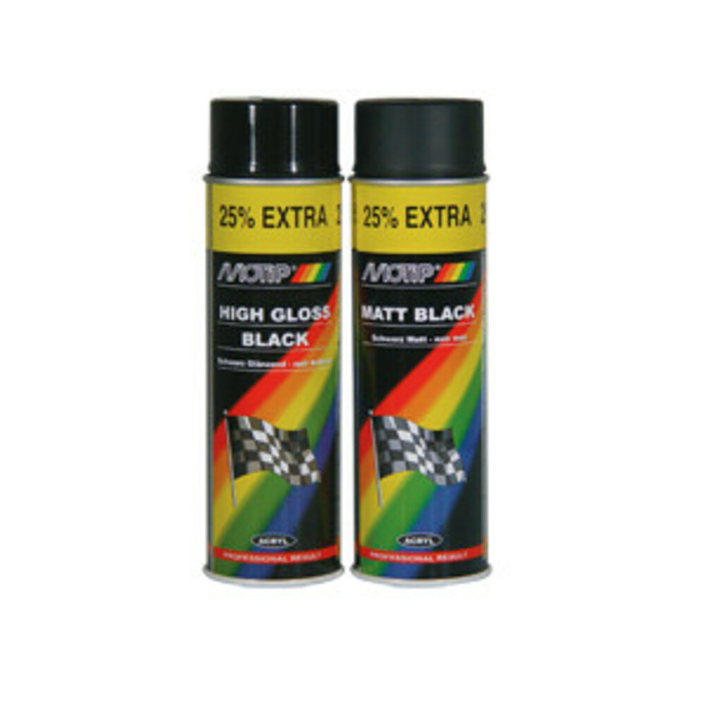 Peinture MOTIP Satin noir mat - Spray 500 ml