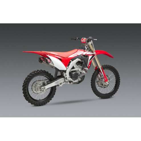 Silencieux double YOSHIMURA RS-9T Signature Series inox/casquette carbone Honda CRF250R