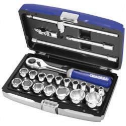 Coffret douilles & cliquet EXPERT 1/2''