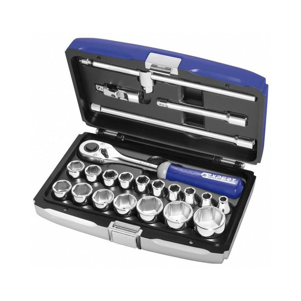 Coffret douilles & cliquet EXPERT 1/2''