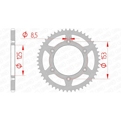 Couronne AFAM acier anti-boue 10212 - 520