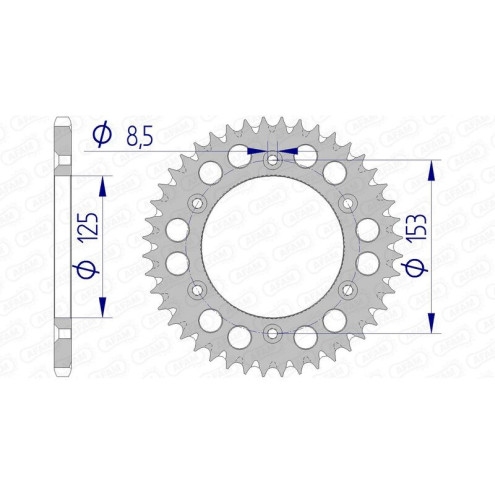 Couronne AFAM aluminium Ultra-Light 11212 - 520