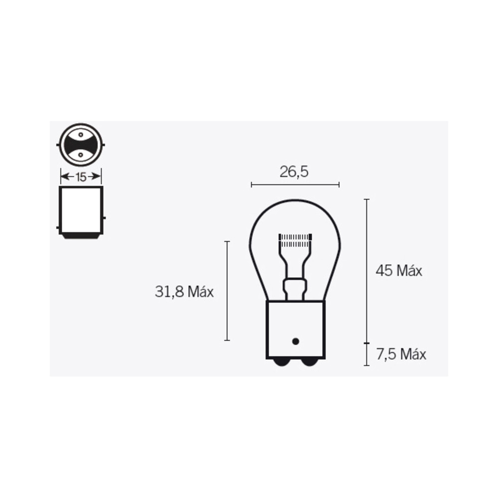 Ampoule TECNIUM S25 12V 21/5W - x10