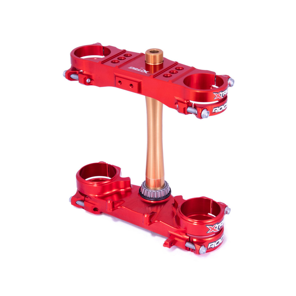 Té de fourche XTRIG Rocs Tech Offset 22 mm - rouge Honda CRF250R/450R