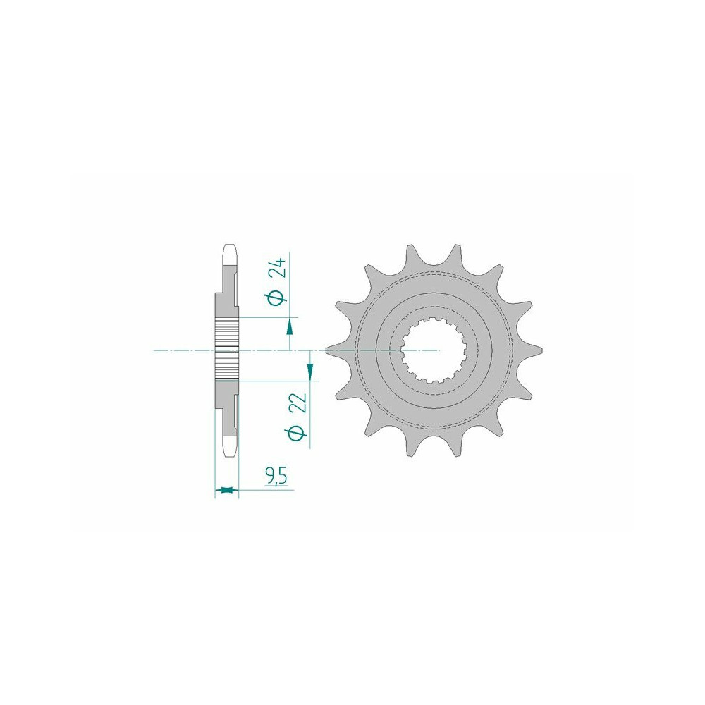 Pignon AFAM acier standard 20311 - 520