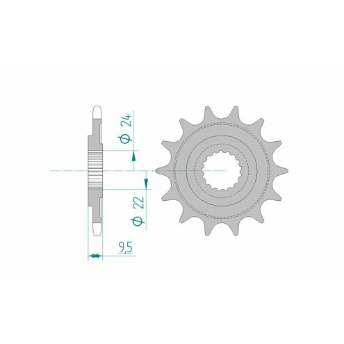 Pignon AFAM acier standard 20311 - 520