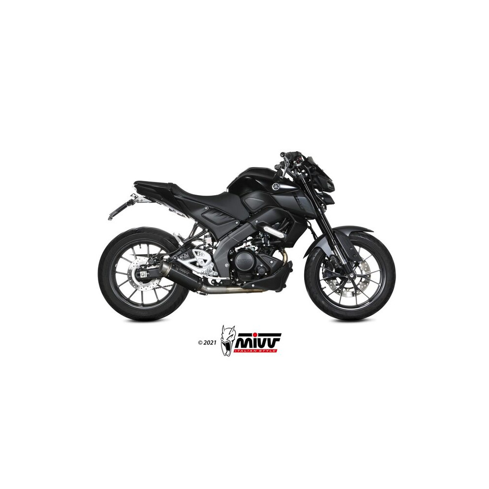 Ligne complète MIVV GP Pro acier inoxydable noir - Yamaha MT 125