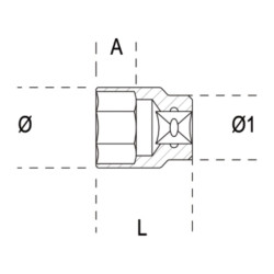 Douille 6 pans 1/2" BETA - 10mm