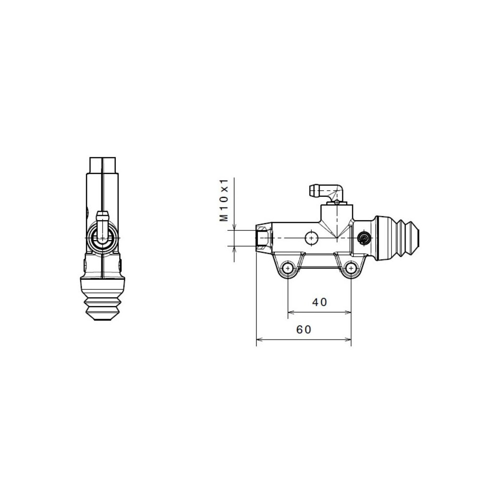 Maître-cylindre de frein arrière BREMBO Ø11mm naturel