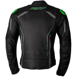 Veste RST S1 CE cuir - noir/gris/vert fluo taille M