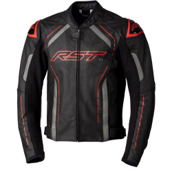 Veste RST S1 CE cuir - noir/gris/rouge taille XXL