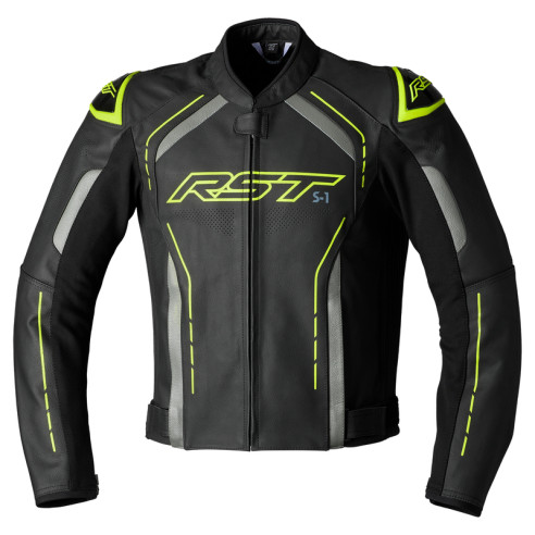 Veste RST S1 cuir homme - Neon yellow