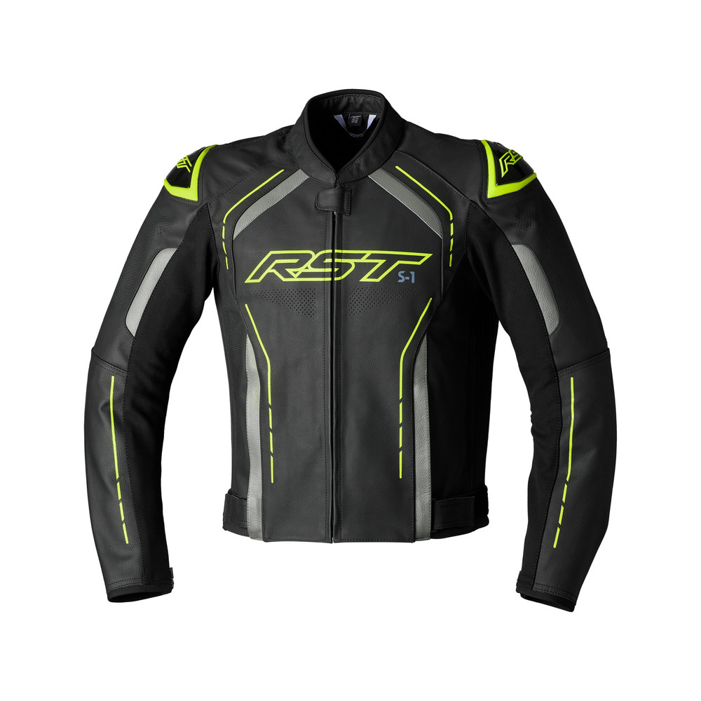 Veste RST S1 cuir homme - Neon yellow