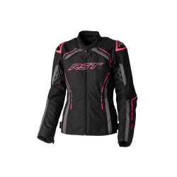 Veste femme RST S1 CE textile - noir/rose fluo taille S