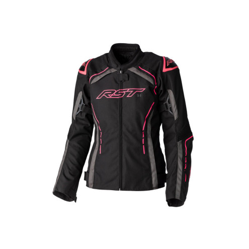 Veste femme RST S1 CE textile - noir/rose fluo taille S