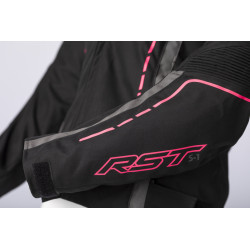 Veste femme RST S1 CE textile - noir/rose fluo taille S