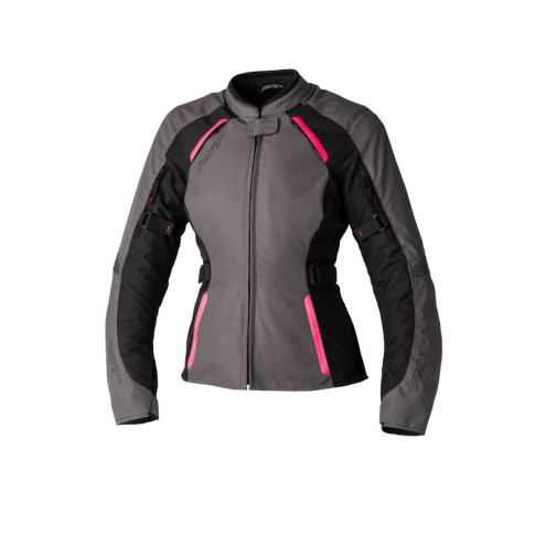 Veste femme RST Ava CE textile - argent/noir/rose fluo taille L