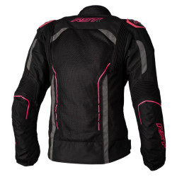 Veste femme RST S1 Mesh CE textile - noir/rose fluo taille S