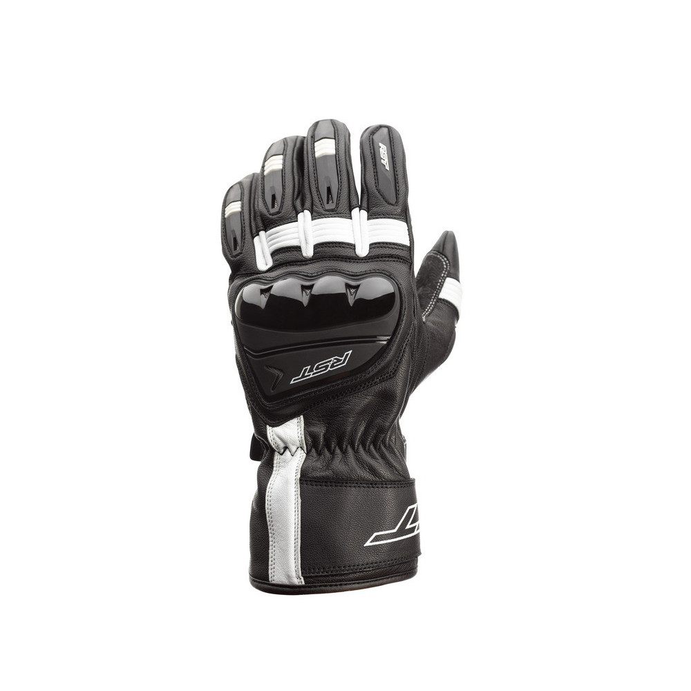 Gants RST Pilot CE cuir - noir/blanc taille S