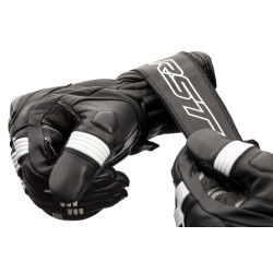 Gants RST Pilot CE cuir - noir/blanc taille S