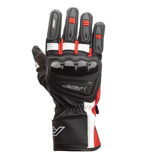 Gants RST Pilot CE cuir - noir/rouge/blanc taille 2XL