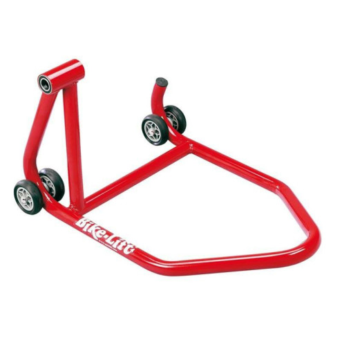 Béquille arrière Bike Lift rouge monobras prise gauche