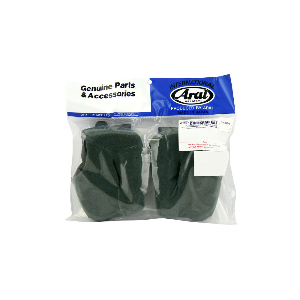 Mousses de joues ARAI Dry-Cool FCS 20mm (épaisseur standard L-XL) pour casques Rebel/Chaser-V/Chaser-V PRO ARAI 1 - AVSmoto Raci