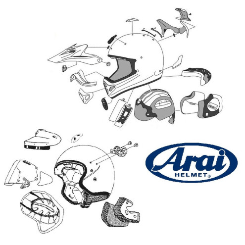 INTERIEUR ARAI TX-3 GRIS LARGE 5MM CASQUE INTEGRAL ARAI 1 - AVSmoto Racing Parts 