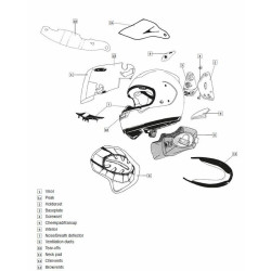 Ventilation DUCT-5 ARAI casque intégral Tint