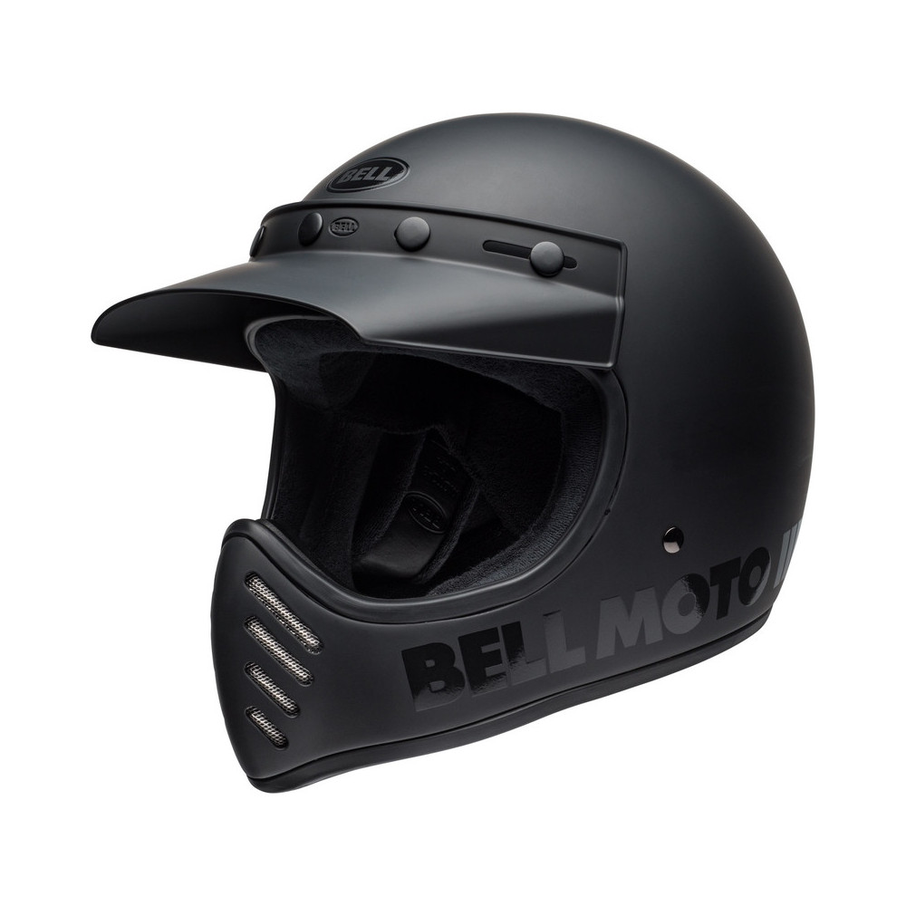 Casque BELL Moto-3 Classic - Blackout Mat/Brillant