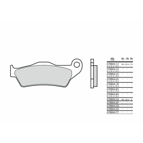 Plaquettes de frein BREMBO Off-Road métal fritté - 07BB04SD