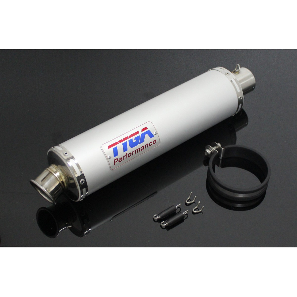 Silencieux Tyga aluminium rond 380mm, Ø 50mm