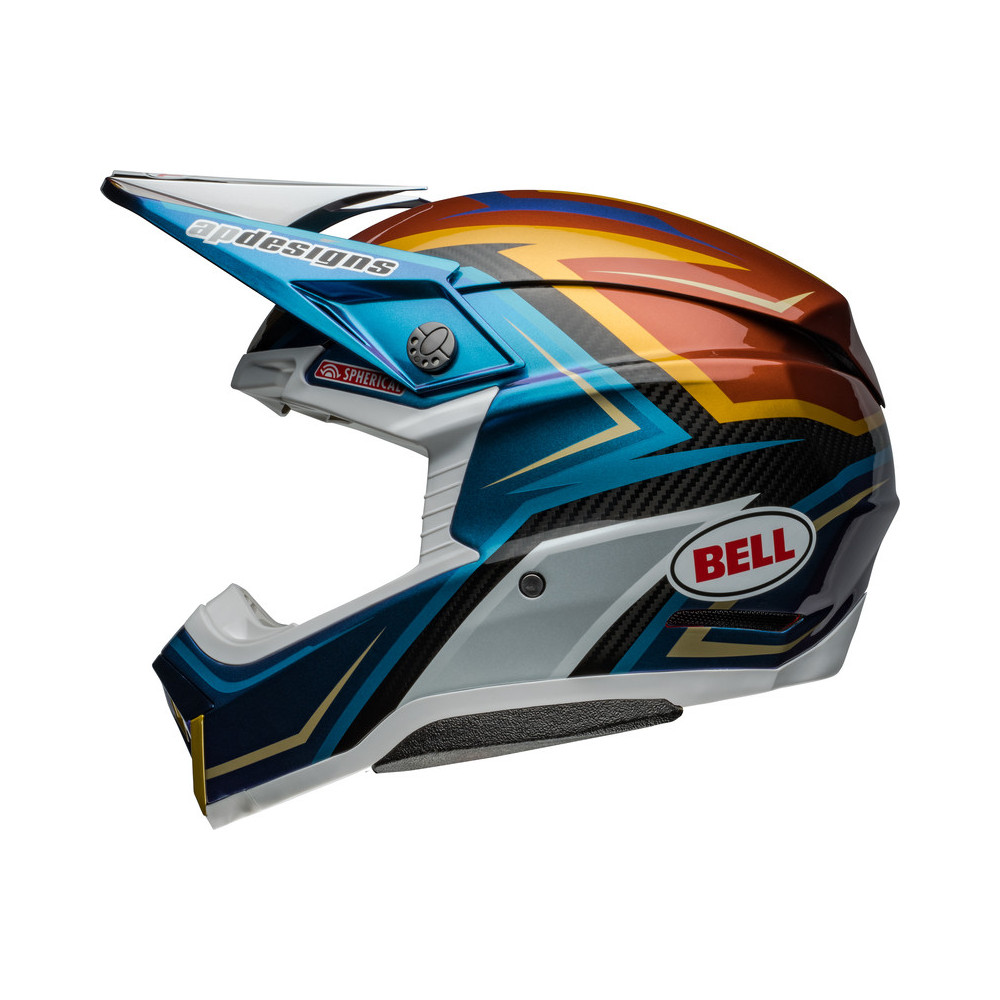 Casque BELL Moto-10 Spherical - Tomac Replica 24 Gloss White/Gold BELL 1 - AVSmoto Racing Parts 