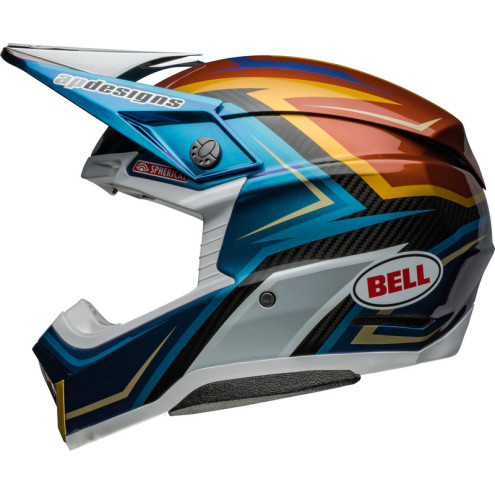 Casque BELL Moto-10 Spherical - Tomac Replica 24 Gloss White/Gold BELL 1 - AVSmoto Racing Parts 