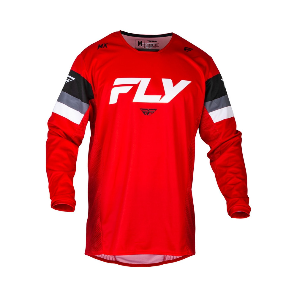 Maillot enfant FLY RACING Kinetic Prix - rouge/gris/blanc