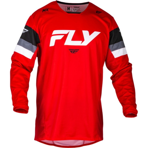 Maillot enfant FLY RACING Kinetic Prix - rouge/gris/blanc