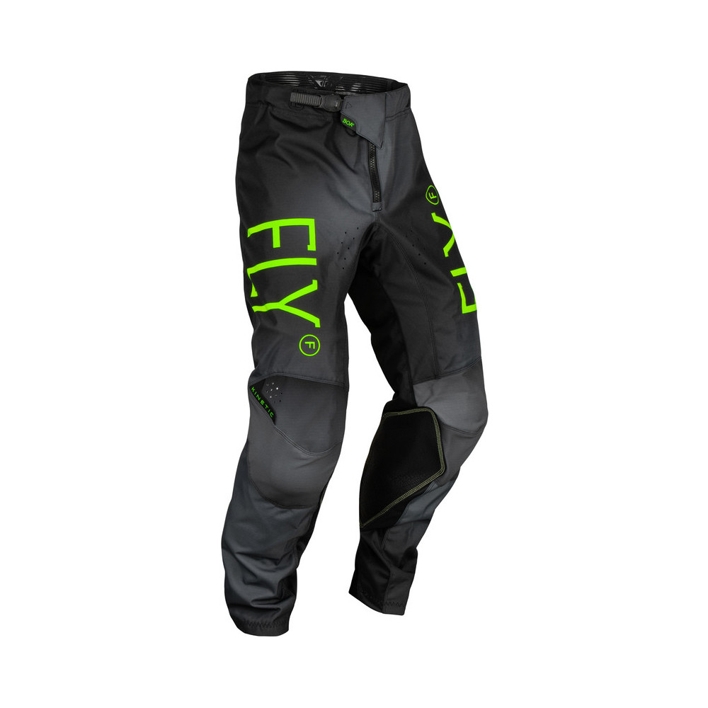 Pantalon enfant FLY RACING Kinetic Prodigy - anthracite/Neon Green/True Blue