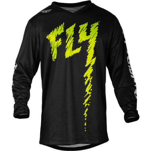 Maillot enfant FLY RACING F-16 - noir/vert fluo/gris clair